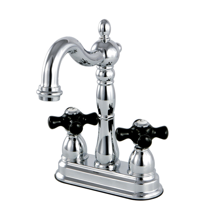 Kingston Heirloom KB1491PKX - Duchess Two-Handle 2-Hole Deck Mount Bar Faucet, Polished Chrome