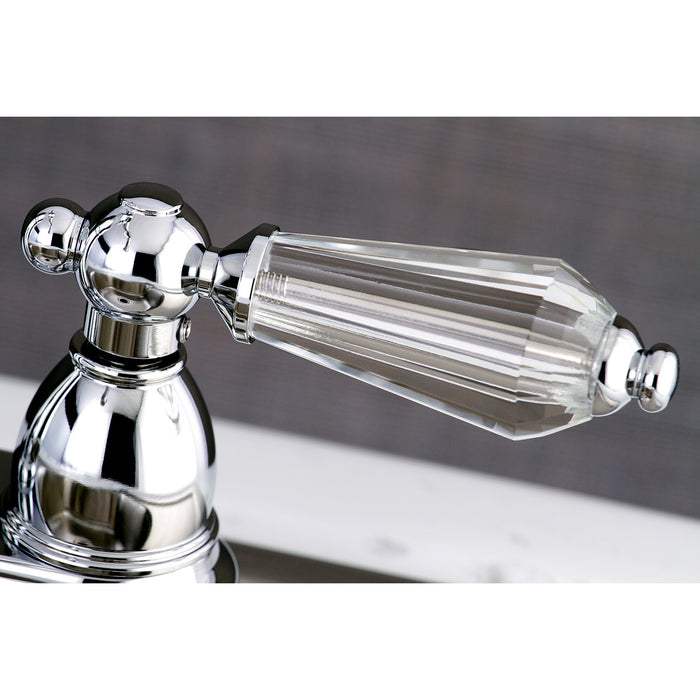 Kingston Heirloom KB1491WLL - Wilshire Two-Handle 2-Hole Deck Mount Bar Faucet, Polished Chrome