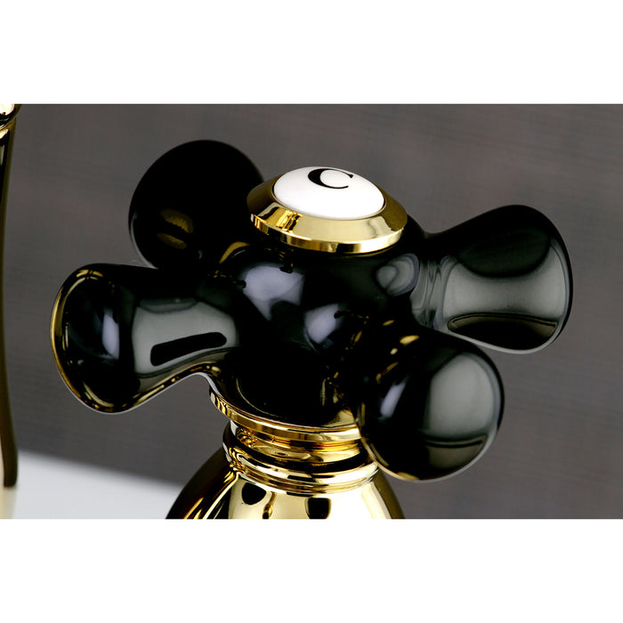 Kingston Heirloom KB1492PKX - Duchess Two-Handle 2-Hole Deck Mount Bar Faucet, Polished Brass