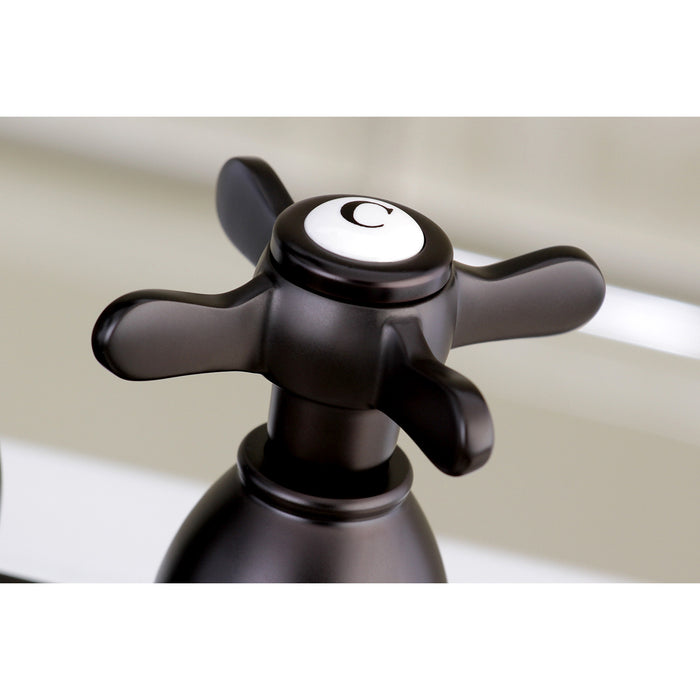 Kingston Heirloom KB1495BEX - Essex Two-Handle 2-Hole Deck Mount Bar Faucet, Oil Rubbed Bronze