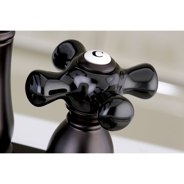 Kingston Heirloom KB1495PKX - Duchess Two-Handle 2-Hole Deck Mount Bar Faucet, Oil Rubbed Bronze