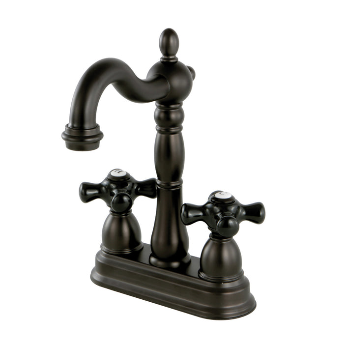 Kingston Heirloom KB1495PKX - Duchess Two-Handle 2-Hole Deck Mount Bar Faucet, Oil Rubbed Bronze