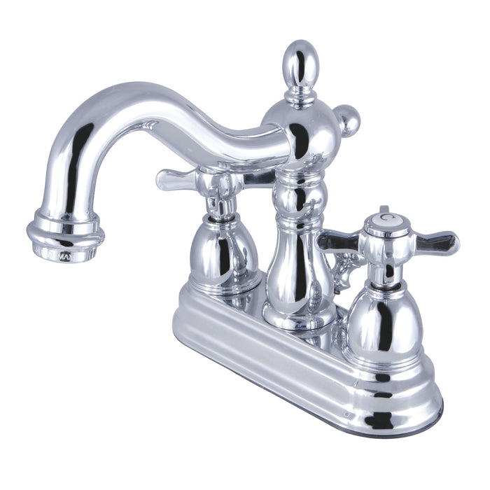Kingston Heirloom KB1601BEX - Essex Double-Handle 3-Hole Deck Mount 4-Inch Centerset Bathroom Faucet with Pop-Up Drain, Polished Chrome