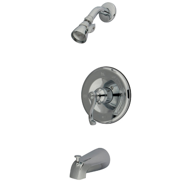 Kingston KB1631FL Single-Handle Pressure Balanced Tub and Shower Faucet, Polished Chrome