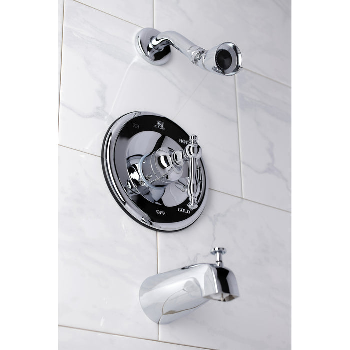 Kingston Heirloom KB1631NLSingle-Handle Pressure Balanced Tub and Shower Faucet, Polished Chrome