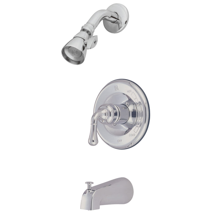 Kingston Magellan KB1631 Single-Handle Pressure Balanced Tub and Shower Faucet, Polished Chrome