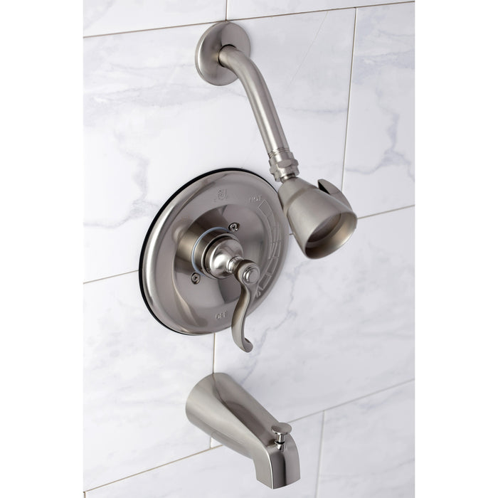 Kingston KB1638FL Single-Handle Pressure Balanced Tub and Shower Faucet, Brushed Nickel