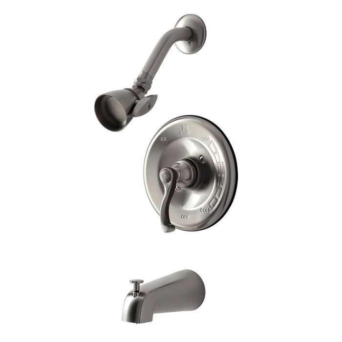 Kingston KB1638FL Single-Handle Pressure Balanced Tub and Shower Faucet, Brushed Nickel