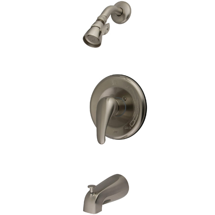 Kingston Legacy KB1638LL Single-Handle Pressure Balanced Tub and Shower Faucet, Brushed Nickel