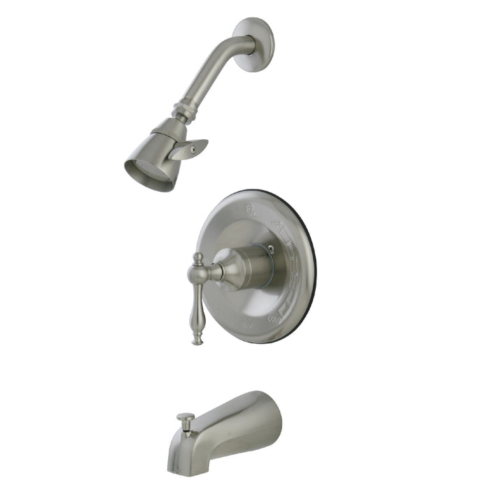 Kingston Heirloom KB1638NL Single-Handle Pressure Balanced Tub and Shower Faucet, Brushed Nickel