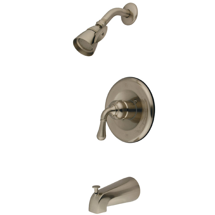 Kingston Tulare KB1638T - Magellan Single-Handle Pressure Balanced Tub and Shower Faucet, Trim Only, Brushed Nickel
