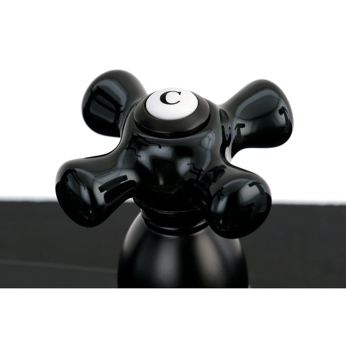 Kingston Heirloom KB1755PKXBS - Duchess Two-Handle 4-Hole 8" Centerset Kitchen Faucet with Brass Sprayer, Oil Rubbed Bronze