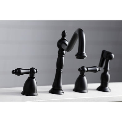 Kingston Heirloom KB1790ALBS - Heritage Double-Handle 4-Hole Widesprea