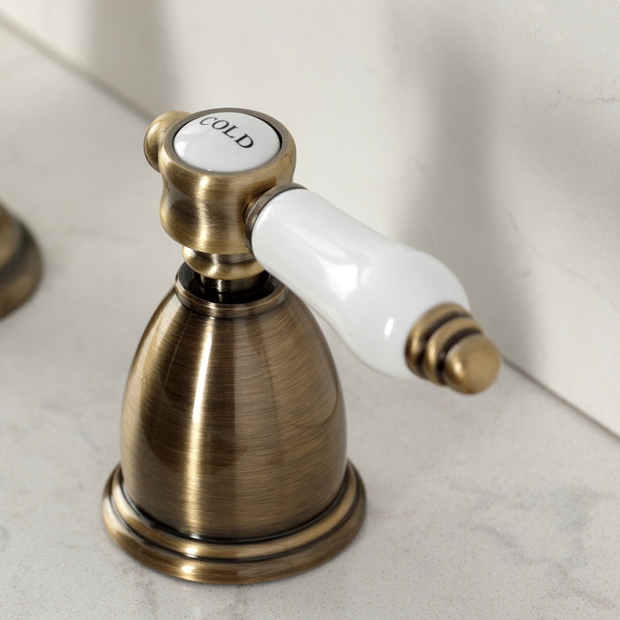 Kingston Heirloom KB1793BPLLS - Bel-Air Double-Handle Widespread Kitchen Faucet, Antique Brass