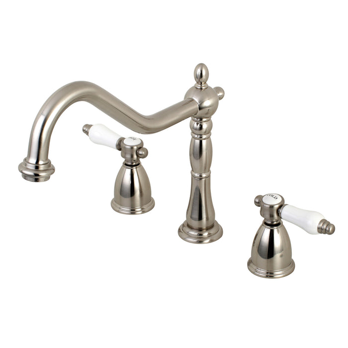 Kingston Heirloom KB1798BPLLS - Bel-Air Double-Handle Widespread Kitchen Faucet, Brushed Nickel