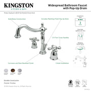 Kingston Brass Heritage KB1971AX Two-Handle 3-Hole Deck Mount