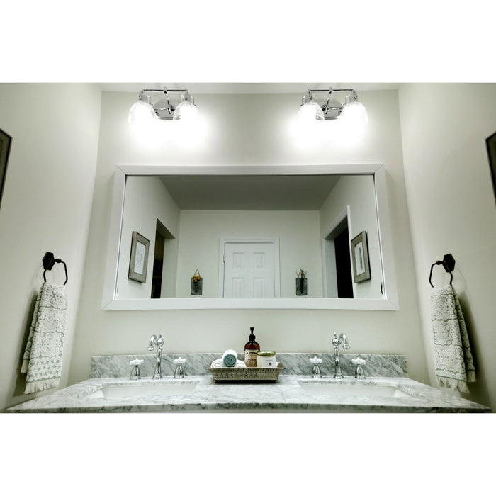 Kingston Heirloom KB1971PX - Heritage Two-Handle 3-Hole Deck Mount Widespread Bathroom Faucet with Pop-Up Drain, Polished Chrome