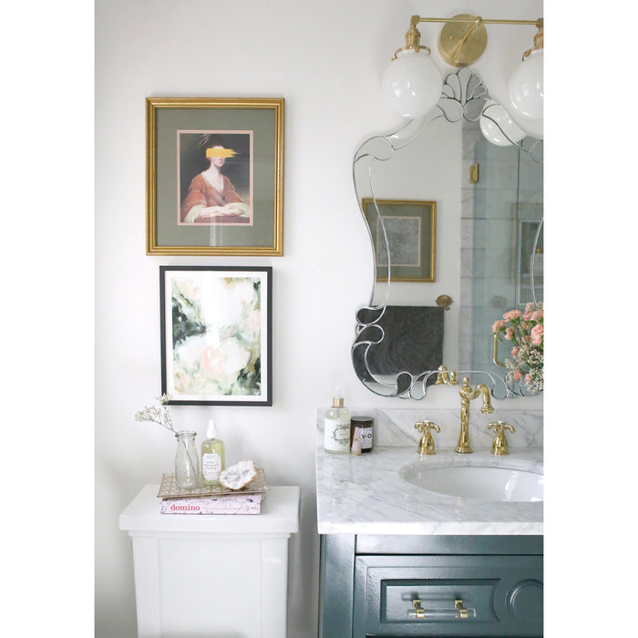 Kingston Heirloom KB1972TX - French Country Two-Handle 3-Hole Deck Mount Widespread Bathroom Faucet with Brass Pop-Up, Polished Brass