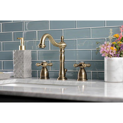 Kingston Heirloom KB1973AX - Heritage Two-Handle 3-Hole Deck Mount Wid