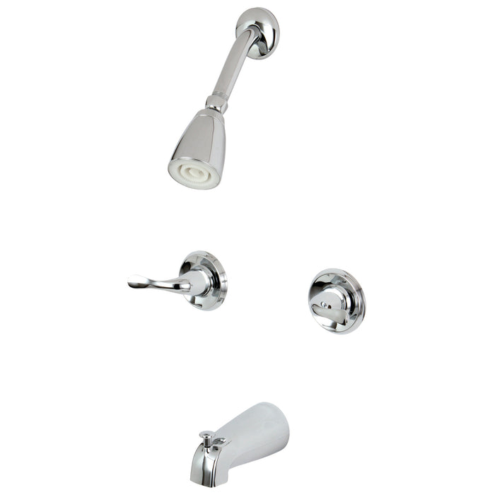 Kingston Tulare KB2241YL - Yosemite Double-Handle Tub and Shower Faucet, Polished Chrome