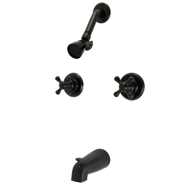 Kingston Heirloom KB240AX - Victorian Double-Handle Tub and Shower Faucet, Matte Black