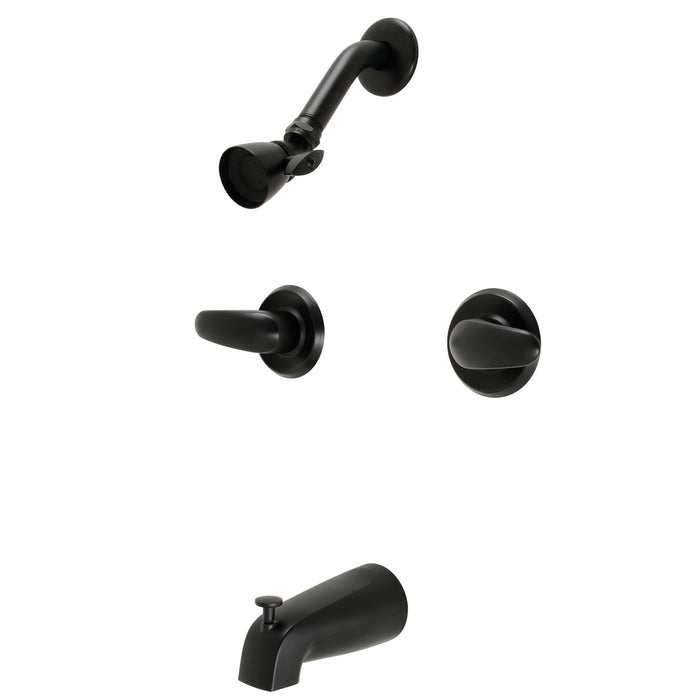 Kingston Tulare KB240LL - Legacy Double-Handle Tub and Shower Faucet, Matte Black