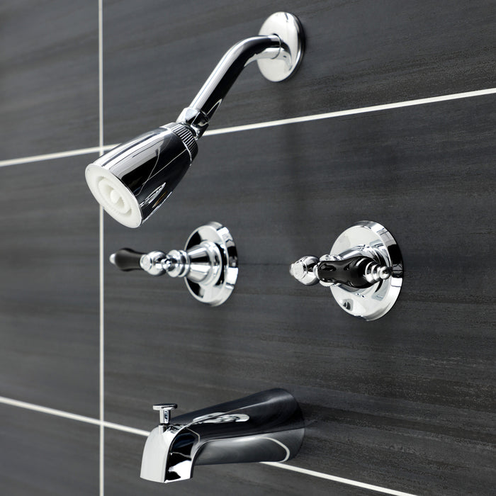 Kingston Heirloom KB241AKL - Duchess Double-Handle Tub and Shower Faucet, Polished Chrome