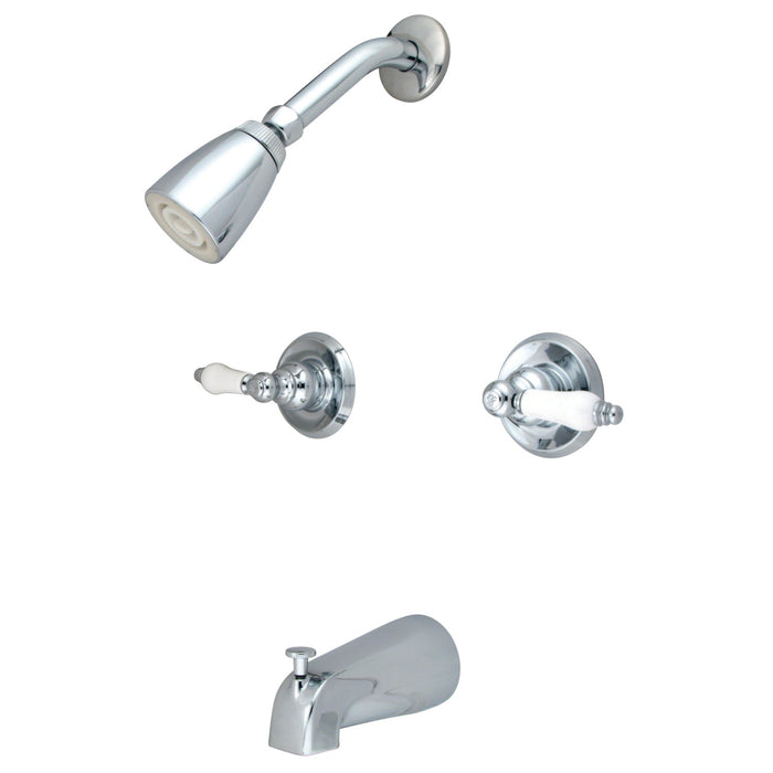 Kingston Heirloom KB241PL - Victorian Double-Handle Tub and Shower Faucet, Polished Chrome