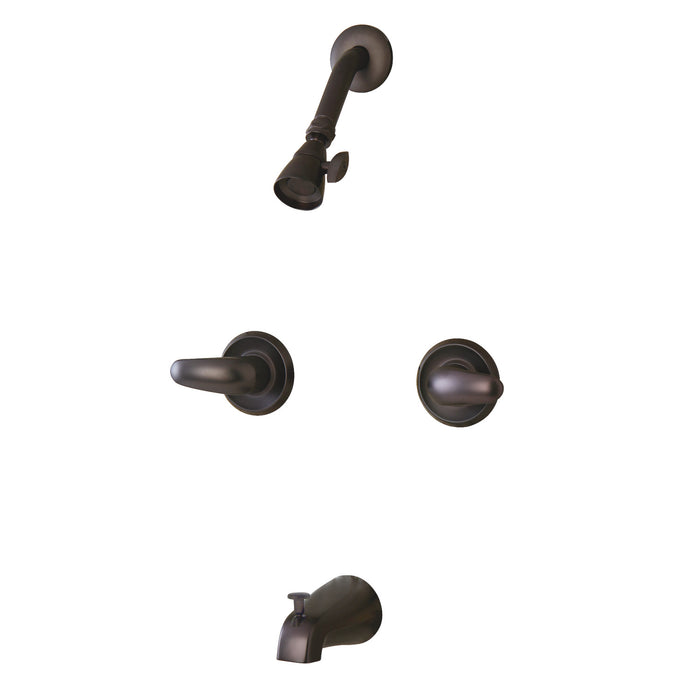 Kingston Tulare KB245LL - Legacy Double-Handle Tub and Shower Faucet, Oil Rubbed Bronze