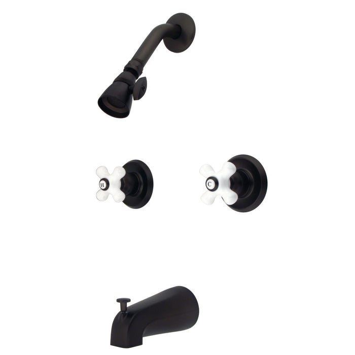 Kingston Heirloom KB245PX - Victorian Double-Handle Tub and Shower Faucet, Oil Rubbed Bronze