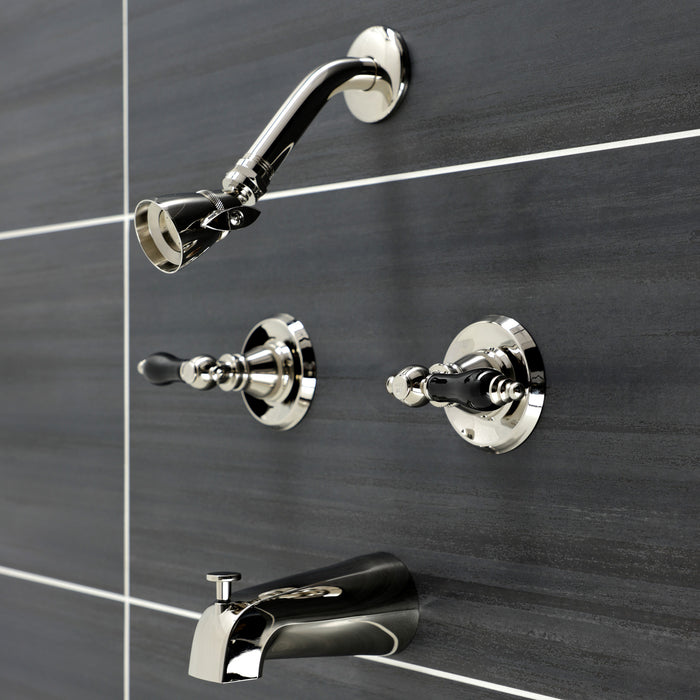 Kingston Heirloom KB246AKL - Duchess Double-Handle Tub and Shower Faucet, Polished Nickel