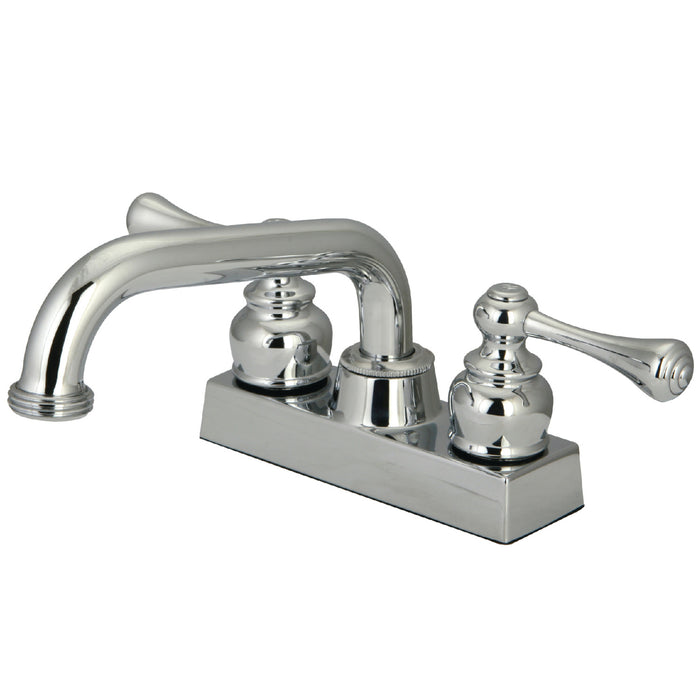 Kingston Tulare KB2471BL Double-Handle 2-Hole Deck Mount Laundry Faucet, Polished Chrome