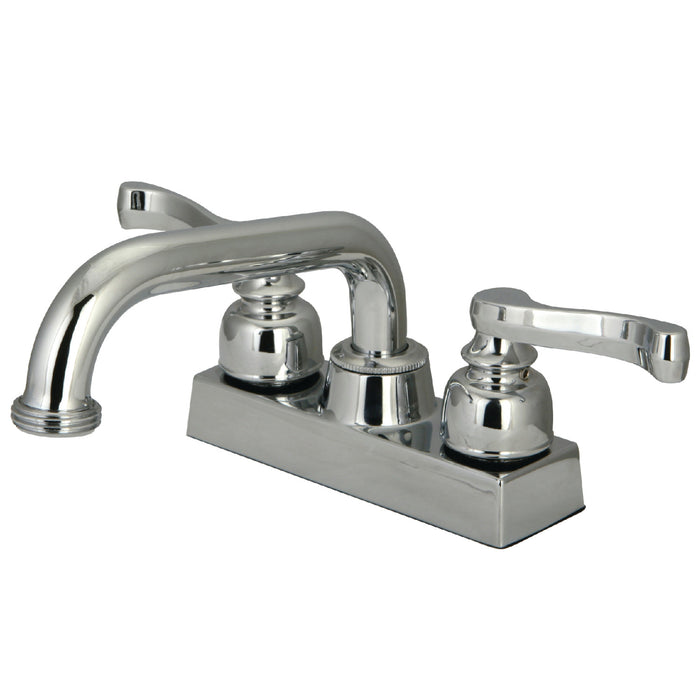 Kingston Tulare KB2471FLDouble-Handle 2-Hole Deck Mount Laundry Faucet, Polished Chrome