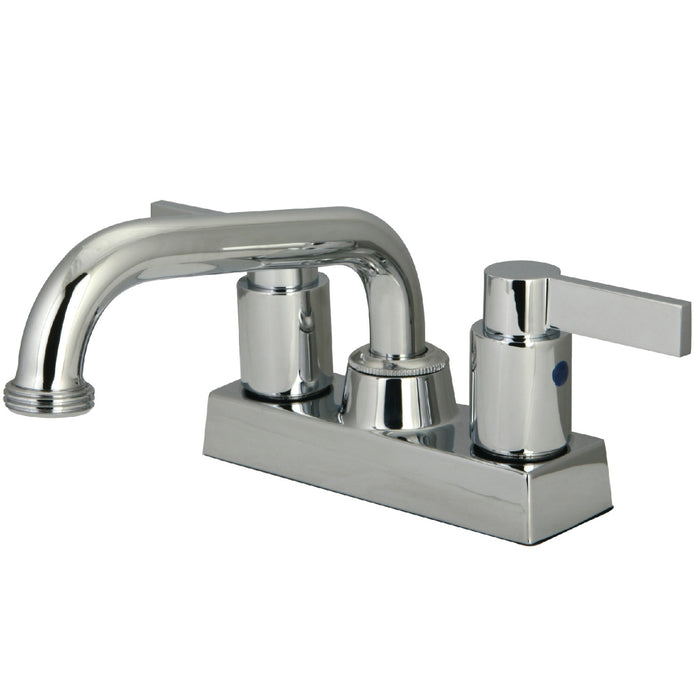Kingston Tulare KB2471NDL - NuvoFusion Double-Handle 2-Hole Deck Mount Laundry Faucet, Polished Chrome