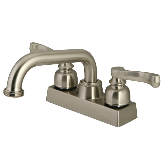 Kingston Tulare KB2478FLDouble-Handle 2-Hole Deck Mount Laundry Faucet, Brushed Nickel