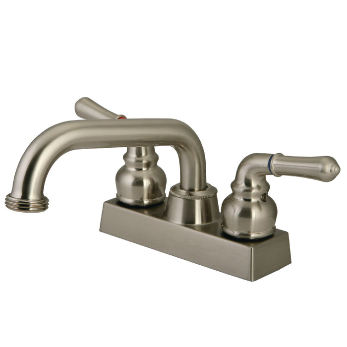 Kingston Tulare KB2478NMLDouble-Handle 2-Hole Deck Mount Laundry Faucet, Brushed Nickel