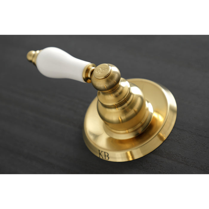 Kingston Heirloom KB247PL - Victorian Double-Handle Tub and Shower Faucet, Brushed Brass