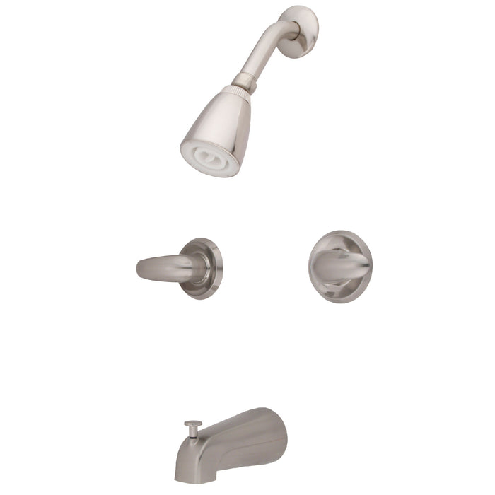 Kingston Tulare KB248LL - Legacy Double-Handle Tub and Shower Faucet, Brushed Nickel