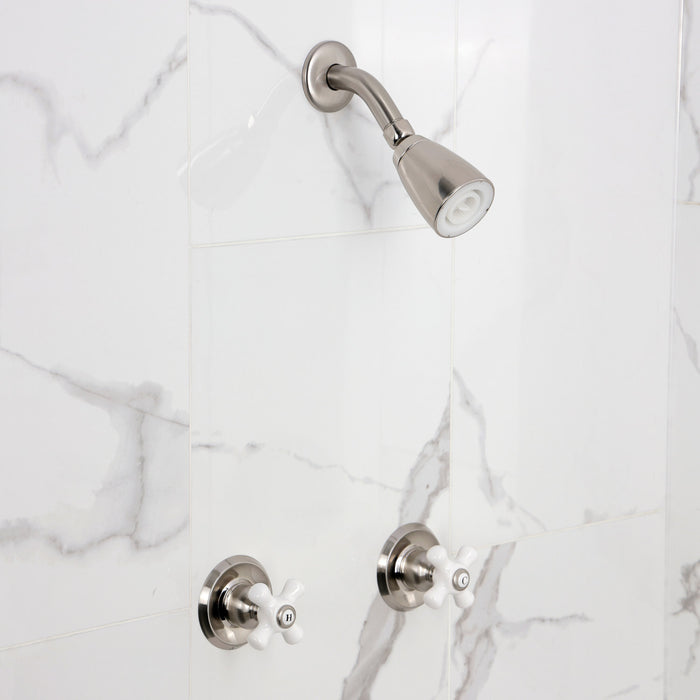 Victorian KB248PXSO Double-Handle Shower Faucet, Brushed Nickel