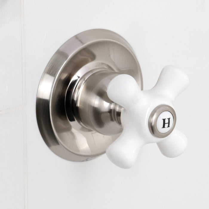 Kingston Heirloom KB248PXSO - Victorian Double-Handle Shower Faucet, Brushed Nickel