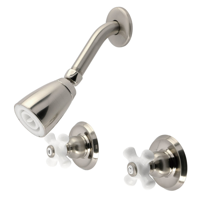 Kingston Heirloom KB248PXSO - Victorian Double-Handle Shower Faucet, Brushed Nickel