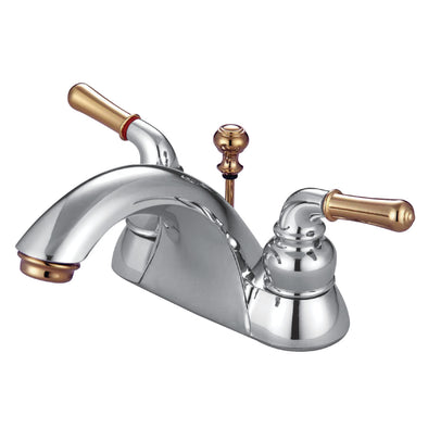Kingston Tulare KB2624 - Naples Double-Handle 3-Hole Deck Mount 4-Inch