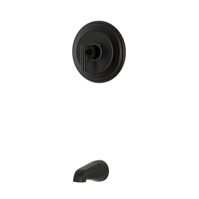 Kingston Manhattan KB2630CMLTO Single-Handle Pressure Balanced Tub Faucet, Matte Black