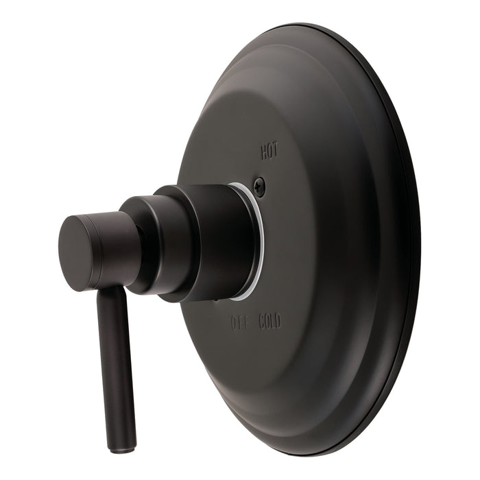 Kingston Concord KB2630DLE Single-Handle Pressure Balanced Shower Valve Trim Kit, Matte Black