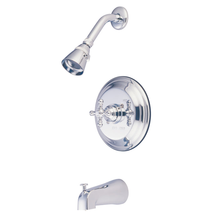 Kingston Heirloom KB2631BX - Metropolitan Single-Handle Pressure Balanced Tub and Shower Faucet, Polished Chrome