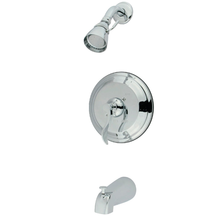 Kingston Tulare KB2631DFL - NuFrench Single-Handle Pressure Balanced Tub and Shower Faucet, Polished Chrome