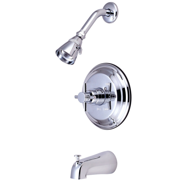 Kingston Tulare KB2631DX - Concord Single-Handle Pressure Balanced Tub and Shower Faucet, Polished Chrome