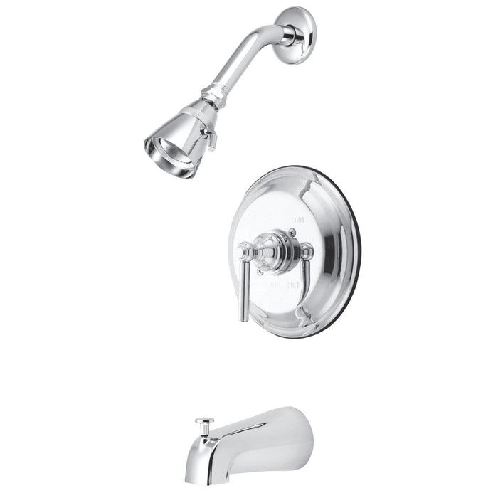 Kingston Tulare KB2631EL - Elinvar Single-Handle Pressure Balanced Tub and Shower Faucet, Polished Chrome
