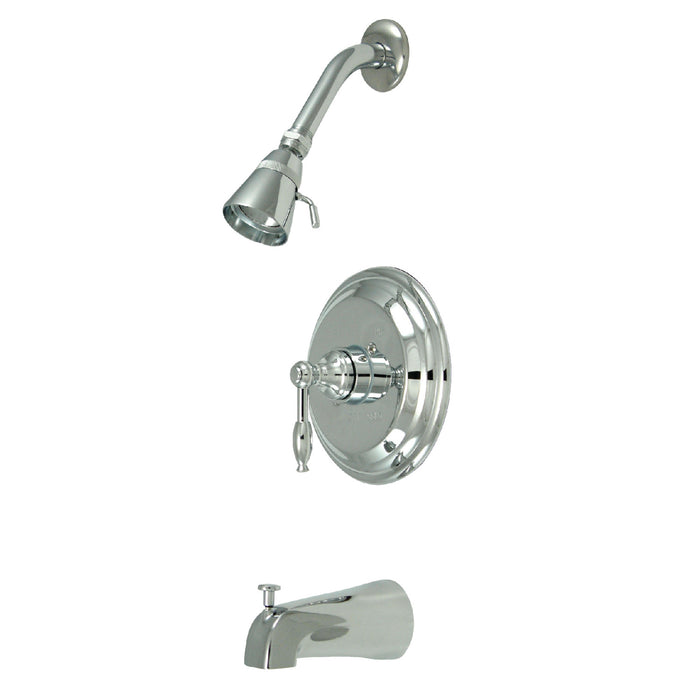 Kingston Heirloom KB2631KL - Naples Single-Handle Pressure Balanced Tub and Shower Faucet, Polished Chrome