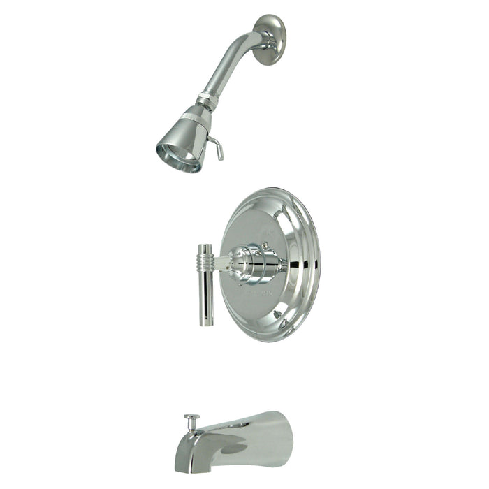 Kingston Tulare KB2631ML - Milano Single-Handle Pressure Balanced Tub and Shower Faucet, Polished Chrome